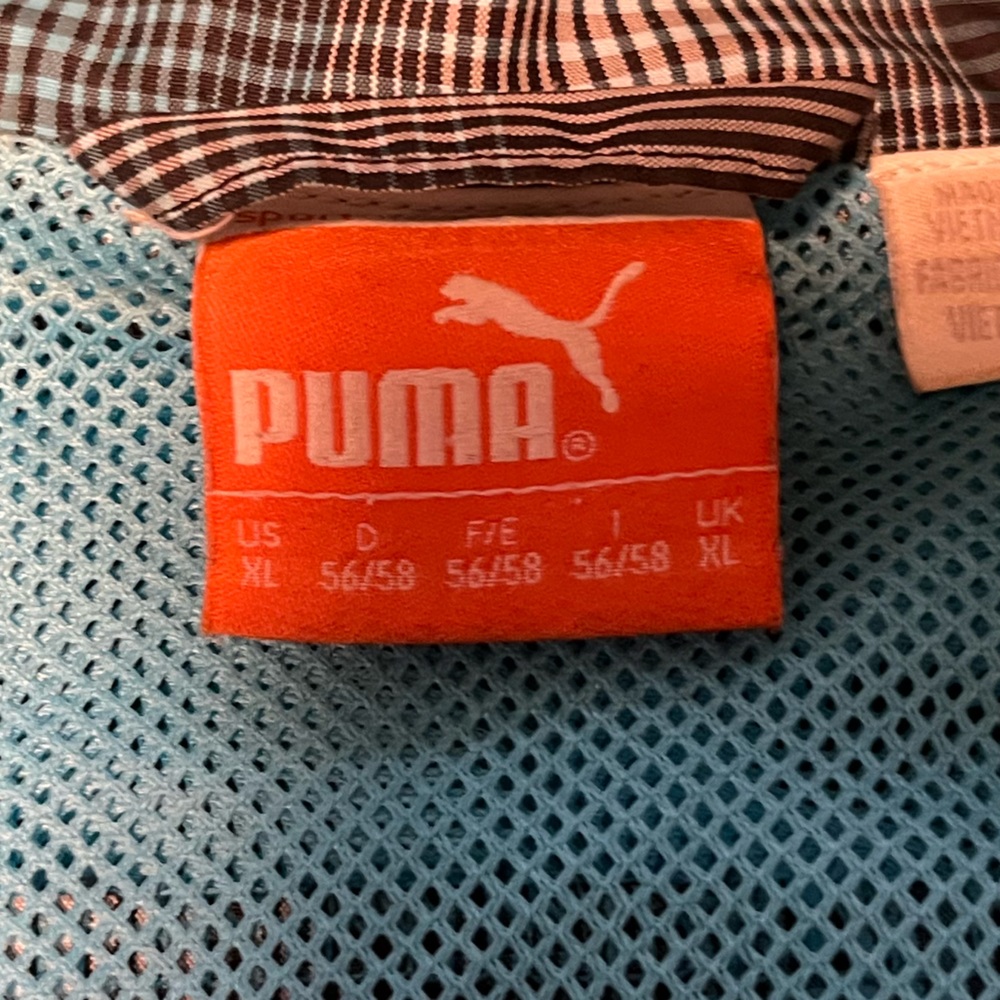 Puma Men's XL Blue and Gray Plaid Jacket - Picture 5 of 6
